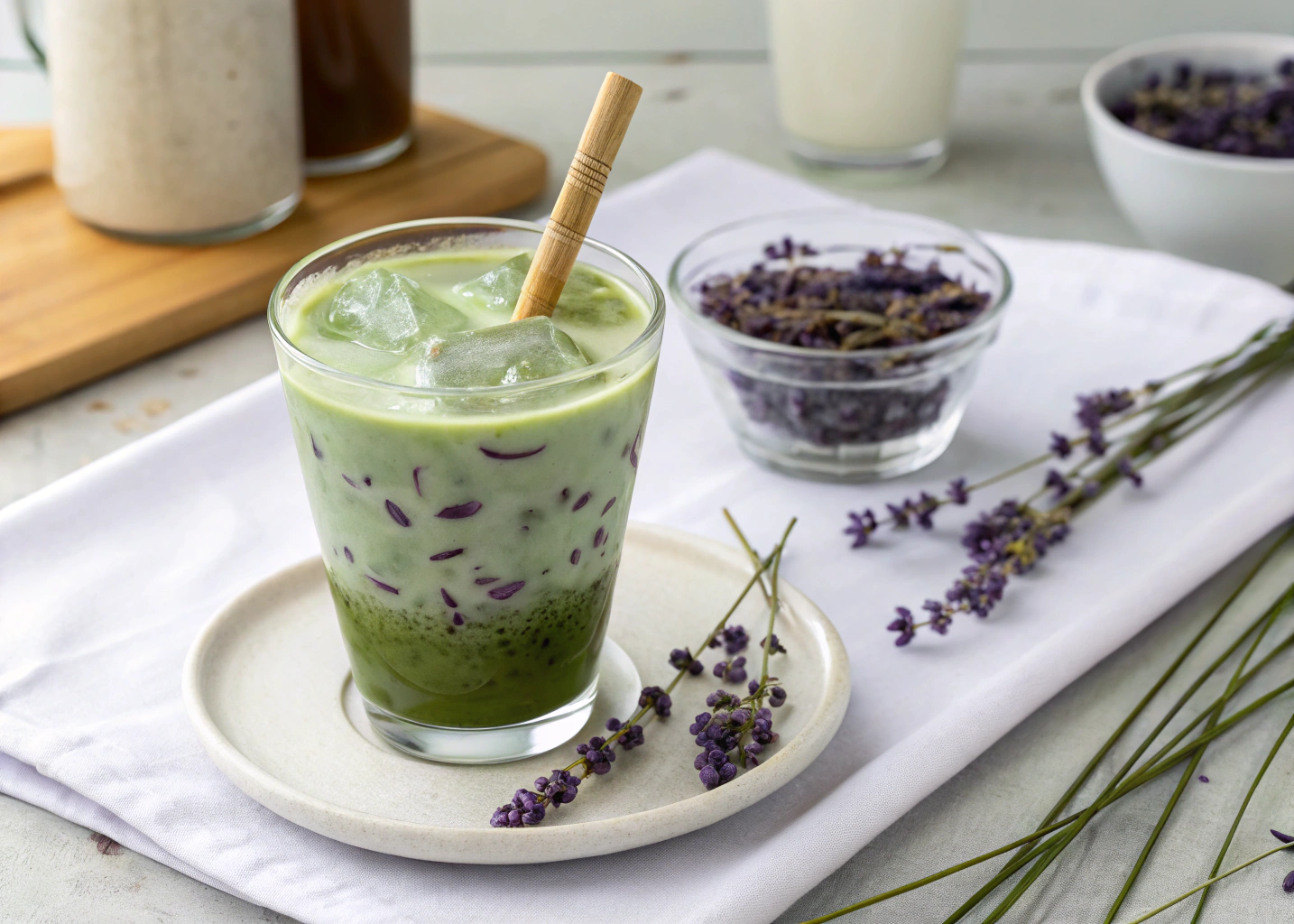 This Iced Lavender Matcha Is the Soothing Sip You Didn’t Know You Needed