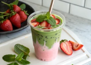 This Iced Matcha Strawberry Latte Is TikTok’s New Favorite Drink