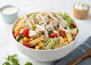 This Ranch Chicken Pasta Salad is Perfect for BBQs, Picnics, and Meal Prep