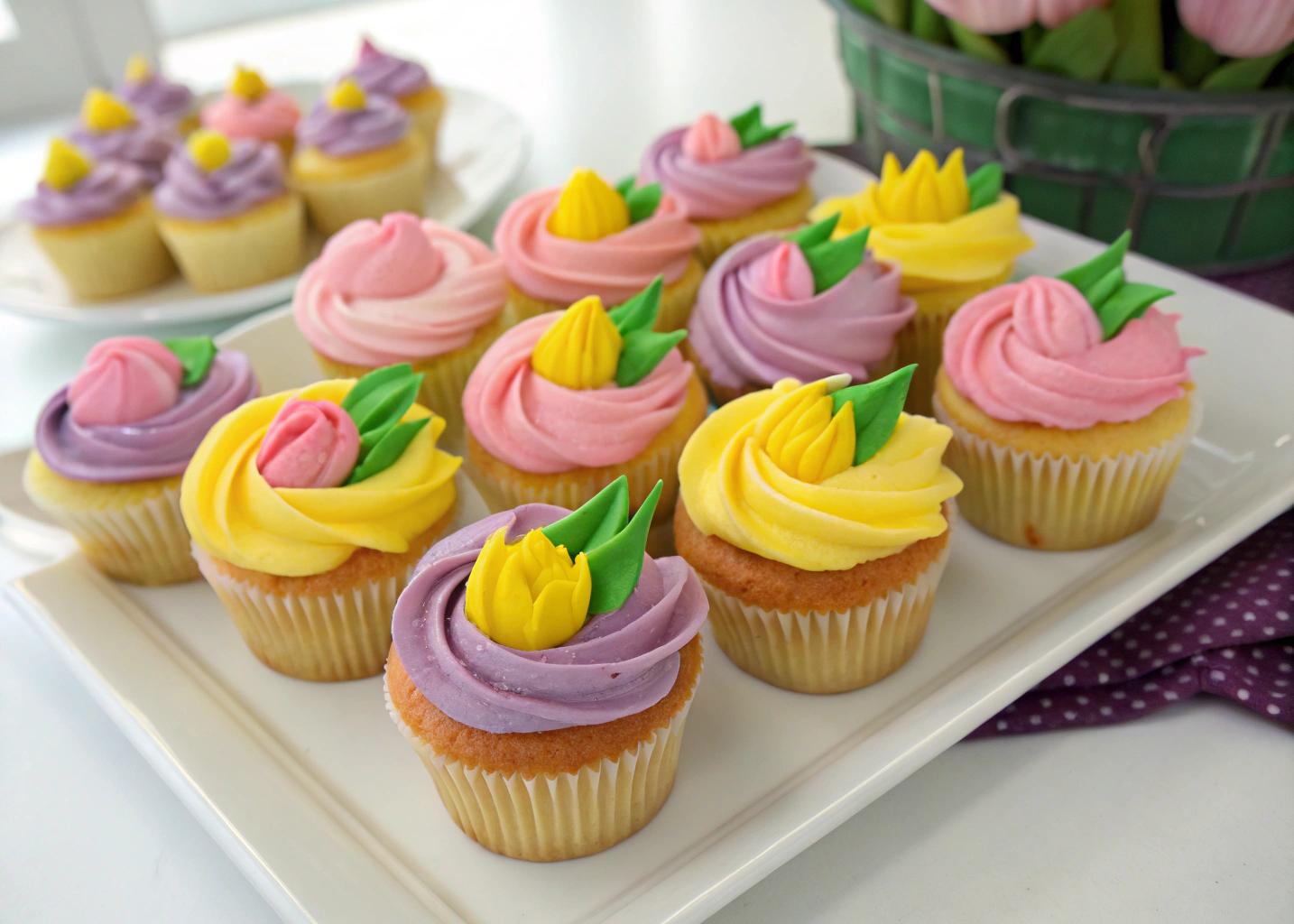 Tulip Cupcakes That Bring Spring Vibes to Any Celebration