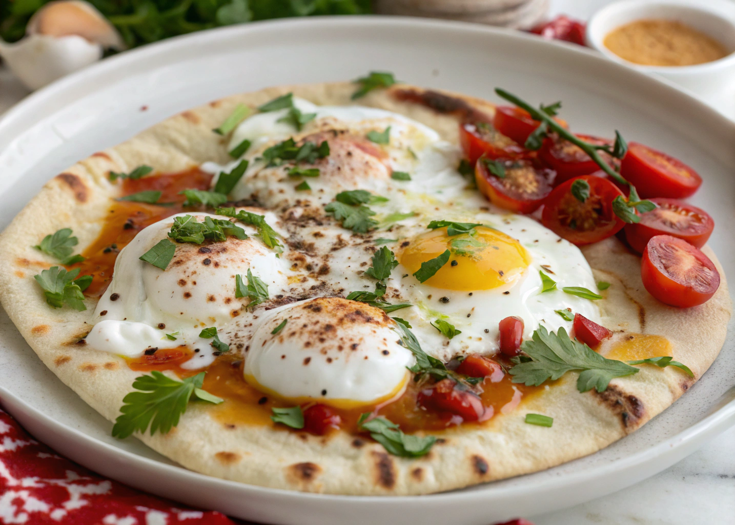 Turkish Eggs With Garlicky Yogurt and Spicy Butter Sauce