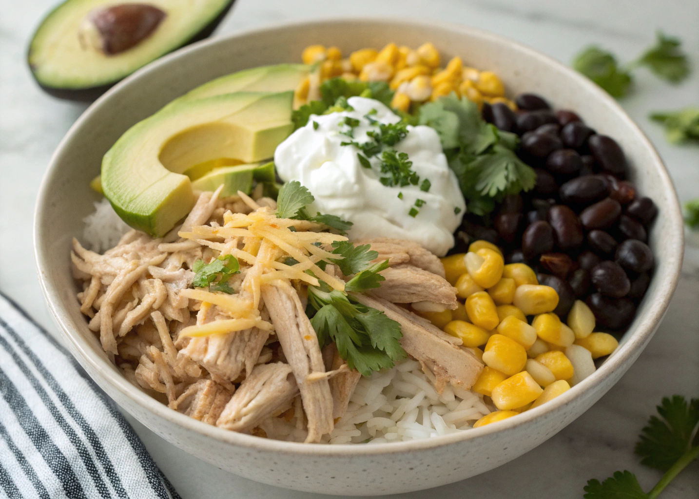 White Chicken Chili Burrito Bowls: A Flavor-Packed, One-Bowl Meal
