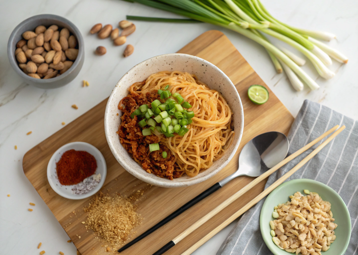 How I Make Spicy Peanut Noodles in Under 20 Minutes