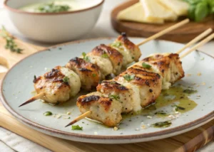 Irresistible Juicy Grilled Chicken Skewers Recipe with a Crispy Parmesan Crust