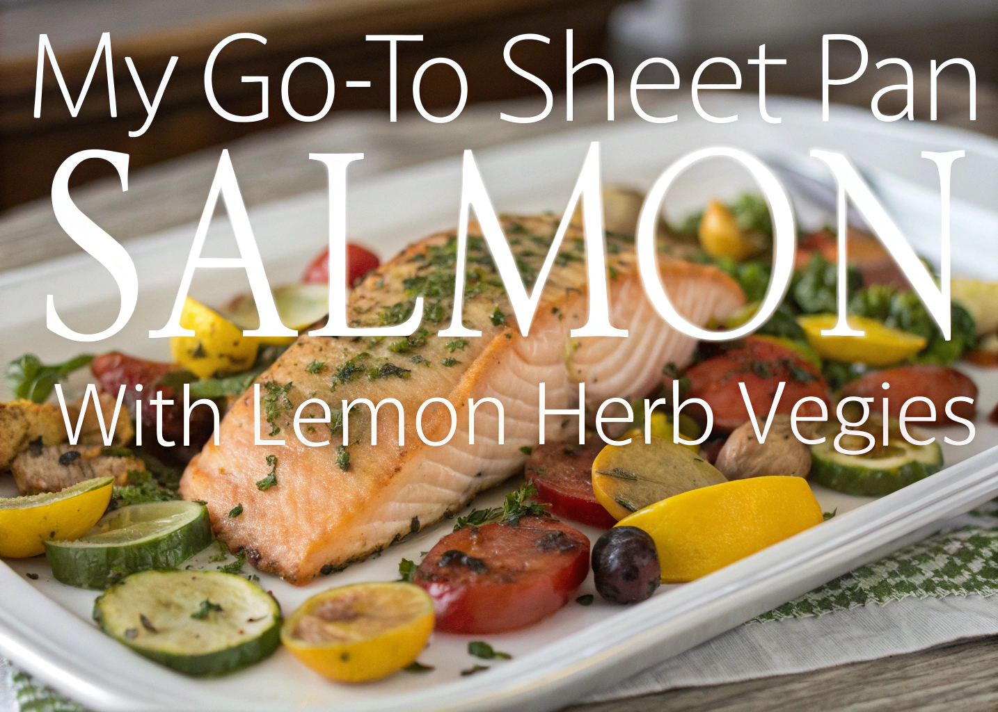 My Go-To Sheet Pan Salmon with Lemon Herb Veggies