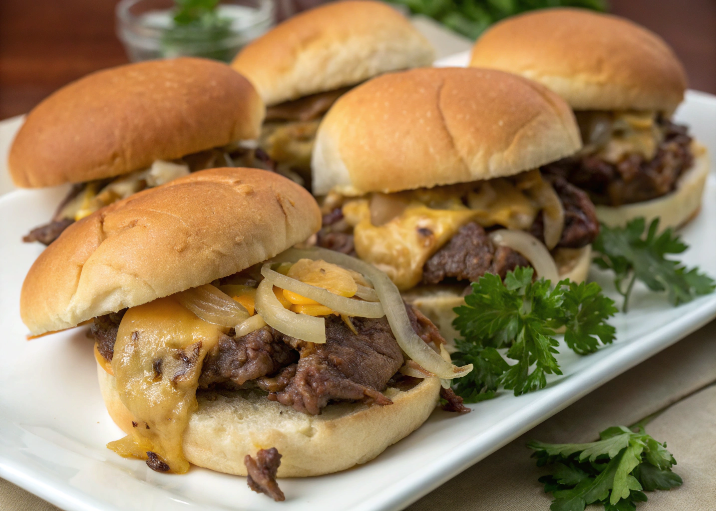 Philly Cheesesteak-Style Sliders Recipe