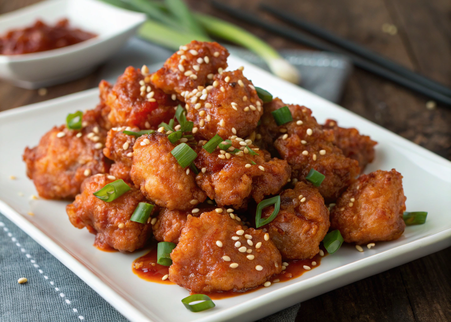 Sweet And Spicy Korean Fried Popcorn Chicken Recipe
