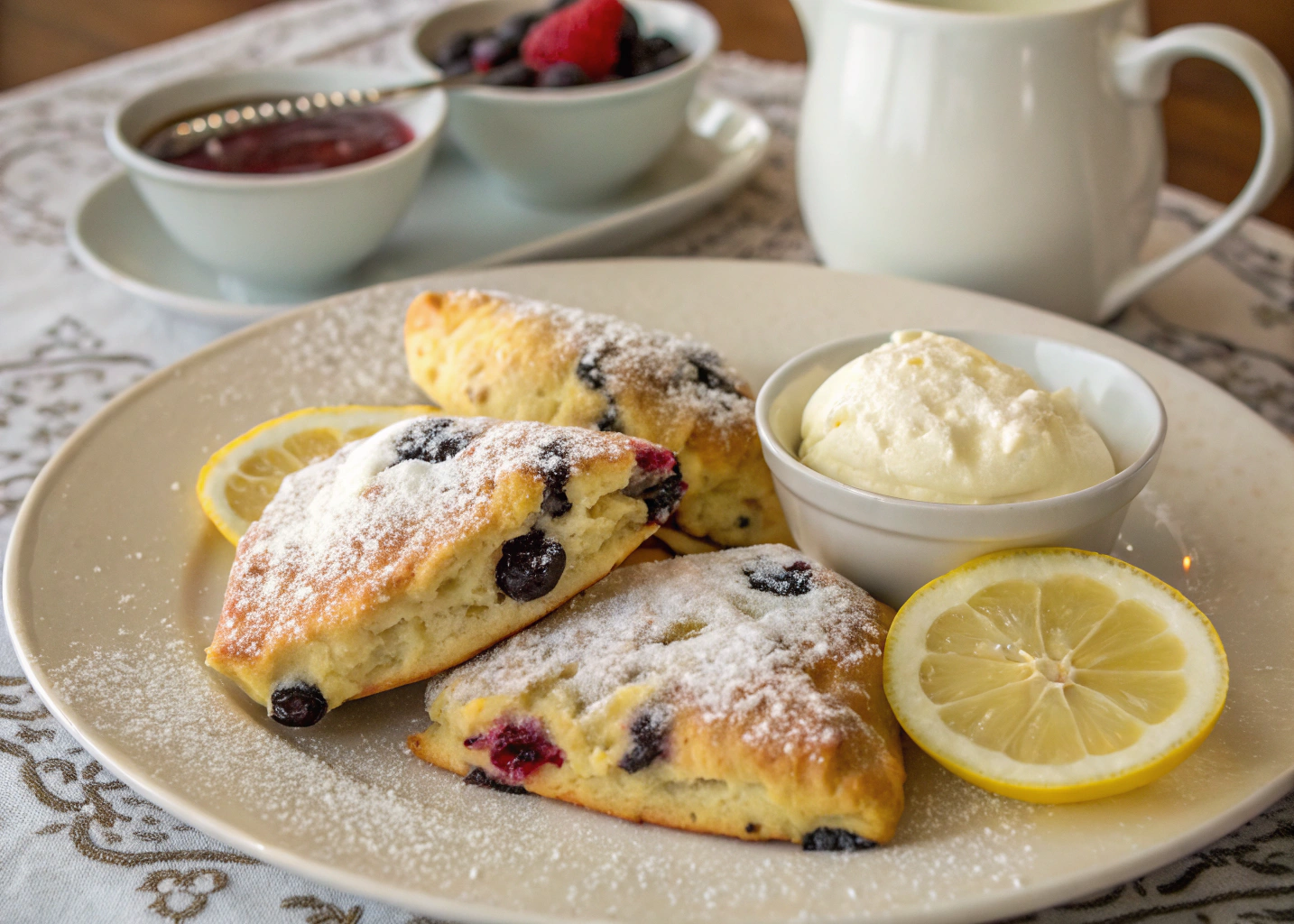 Lemon Blueberry Scones: Perfect for Tea Time or Breakfast