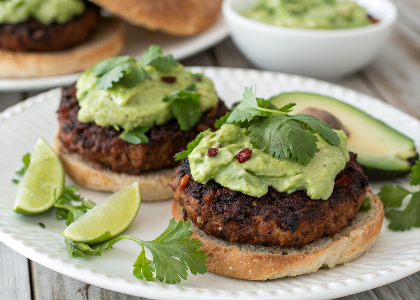 Spicy Black Bean Burgers with Avocado Crema: Flavor-Packed Veggie Delight