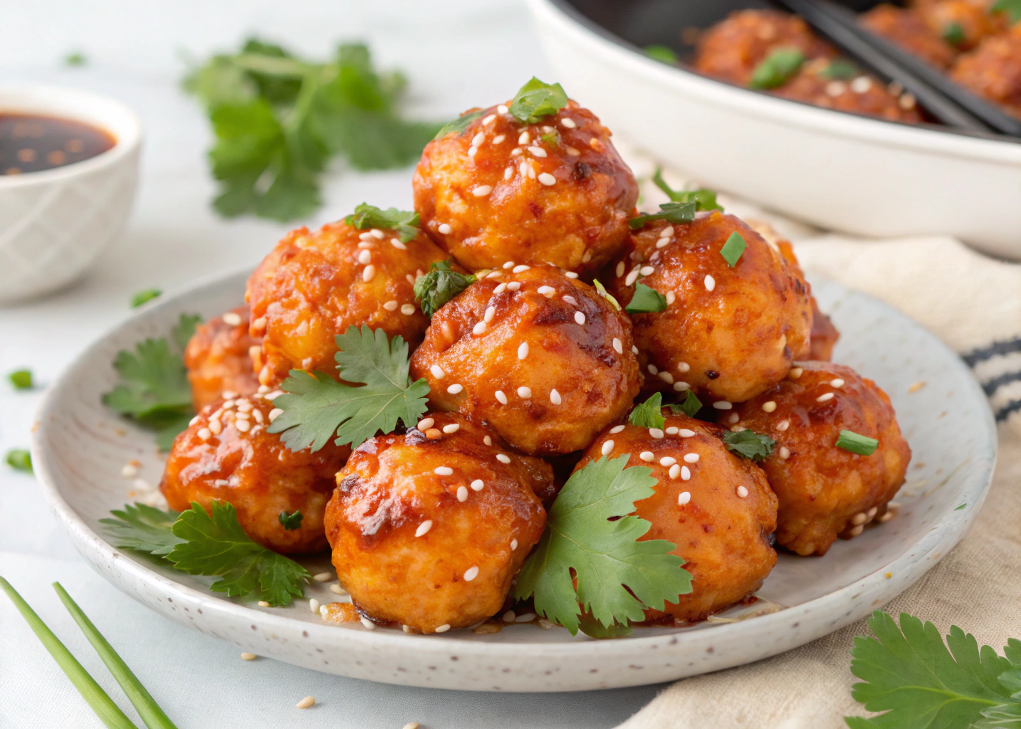Sticky Orange Chicken Meatballs: Sweet, Tangy