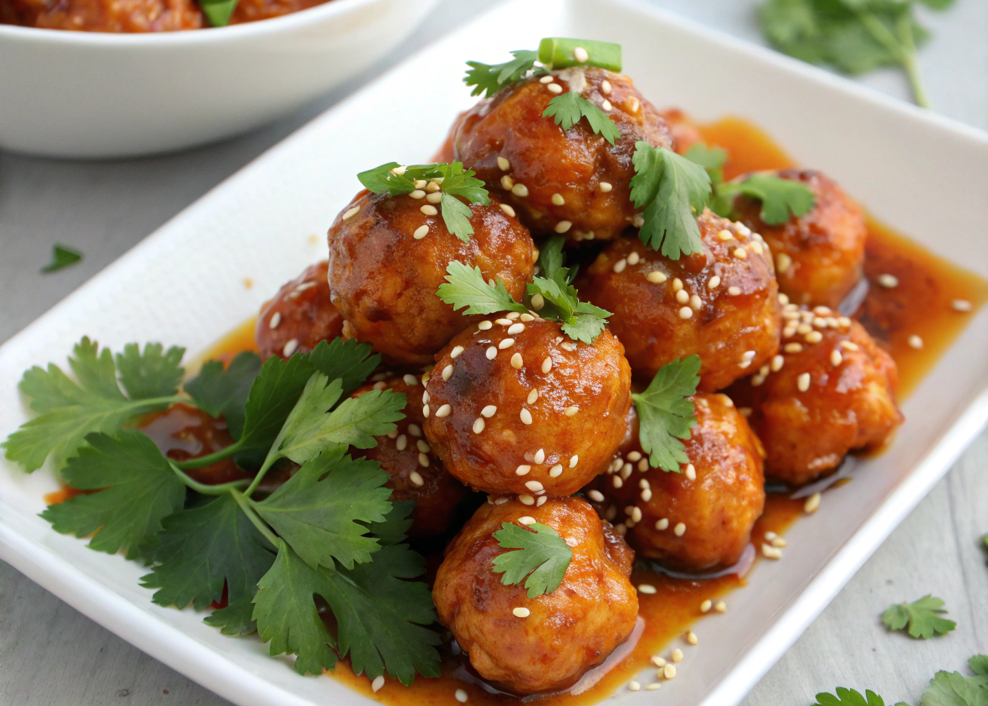 Sticky Orange Chicken Meatballs: Sweet, Tangy