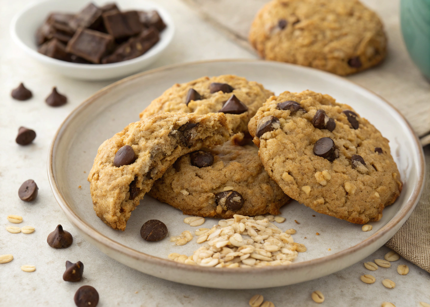 These Chocolate Chip Oatmeal Breakfast Cookies Are My Morning Time-Saver