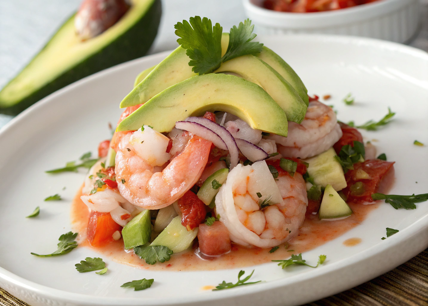 Zesty Shrimp Ceviche with Avocado: Refreshing Summer Appetizer