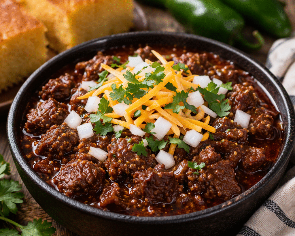 Authentic Texas Chili Recipe – Thick, Meaty & Competition-Worthy ...