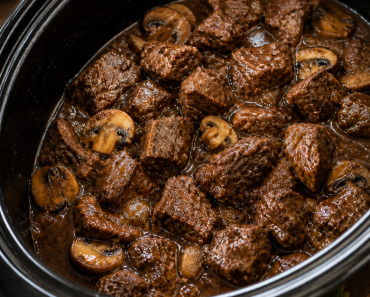 Slow Cooker Mushroom Beef Tips Recipe